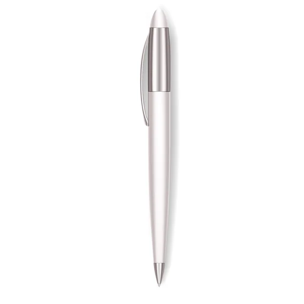 Realistischer weißer Stift. Vektor — Stockvektor