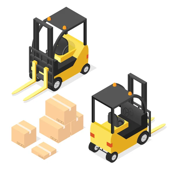 Lift Truck Isometric. Vector — Stock Vector