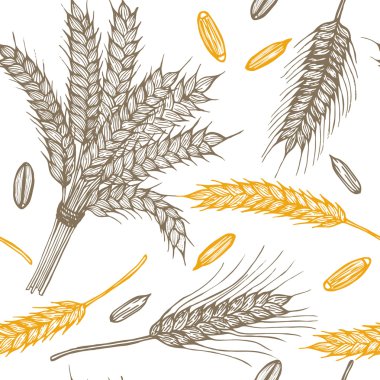 Kulakları el çizmek kroki arka plan deseni. Vektör