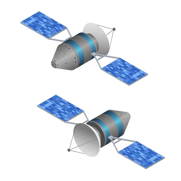 Sonnenbeobachtungssatellit. isometrische Ansicht. Vektor — Stockvektor