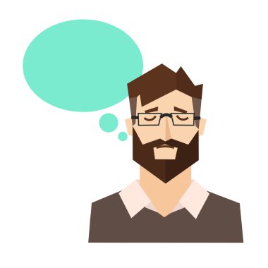 Adam düşünüyorum. Vektör