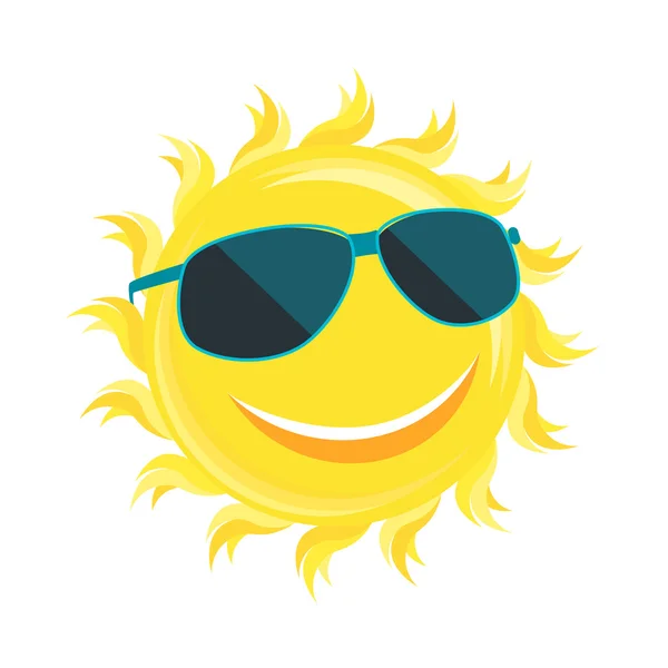 Sun Face s Sunglassess. Vektor — Stockový vektor