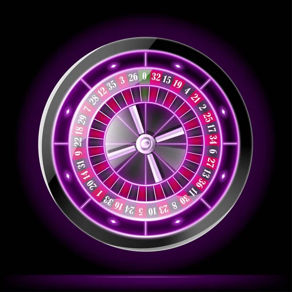 Realistisk Detaljerad 3D Casino Gambling Roulette. Vektor — Stock vektor