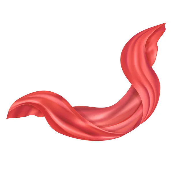 Ρεαλιστικά Λεπτομερής 3d κόκκινα Fluttering Πανιά. Διάνυσμα — Διανυσματικό Αρχείο