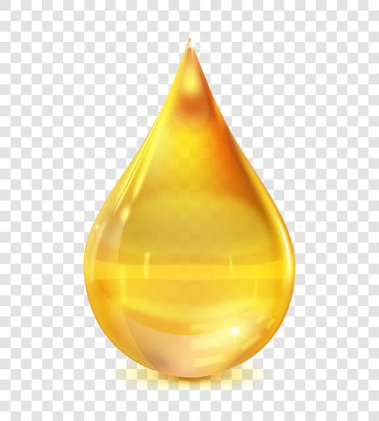 Realistyczne 3d Szczegółowe Gloss Oil Drop. Wektor — Wektor stockowy