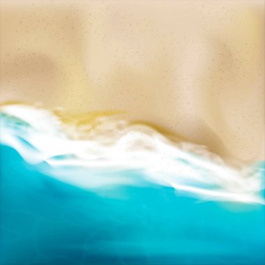 Gerçekçi Detaylı Deniz Dalgası Görünümü. Vektör