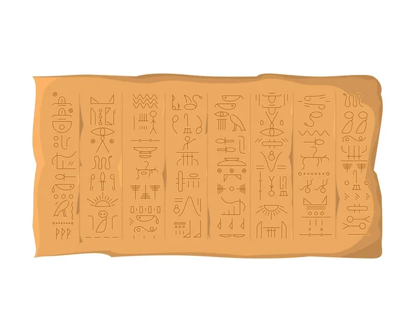 Cartoon Color Egyptian Hieroglyphs Board Concept. Vector — Vector de stock