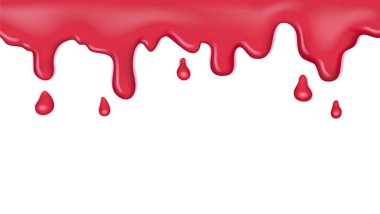 Gerçekçi Detaylı 3 boyutlu Parlak Pembe Sümüksü Parıltı. Vektör