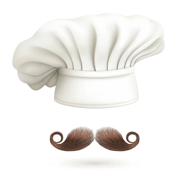 Ресторан Refleic Detailed 3d Chef & Stache Set. Вектор — стоковый вектор