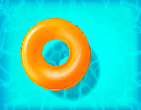 现实的详细3D游泳池橡胶圈。B.病媒 — 图库矢量图片