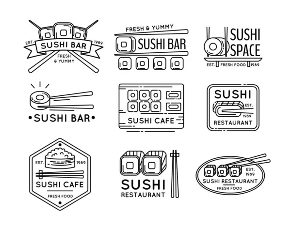 Japans Food Label Badge Sign Set Concept. Vector — Stockvector