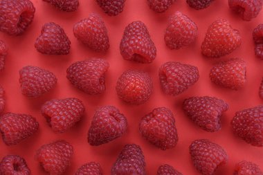 Taze olgun ahududu arkaplanı. Üst görünüm.