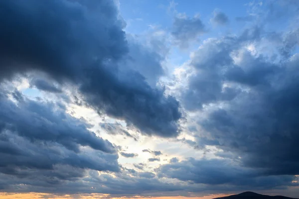 Stormy Sky Storm Clouns Sunset Beautiful Sun — Stock Photo, Image