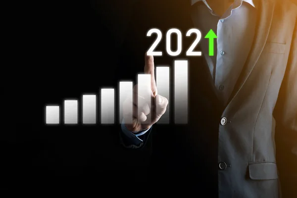 Business Development Success Growth Year 2021 Concept Plan Business Growth — 스톡 사진