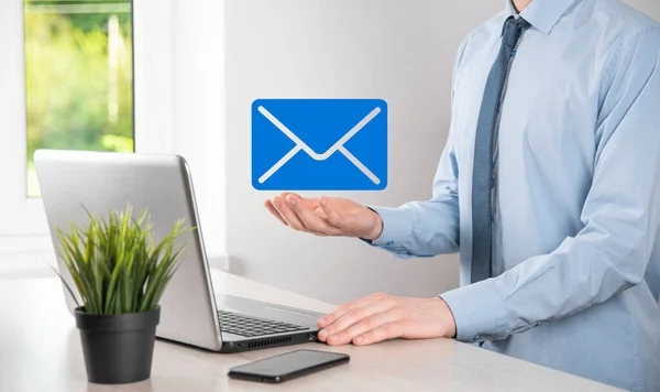 Mail Gebruiker Pictogram Teken Symbool Marketing Nieuwsbrief Concept Diagram Verzenden — Stockfoto