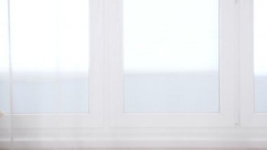 Erkek ve kadın el sıkışıyor ve dairenin anahtarlarını veriyorlar.