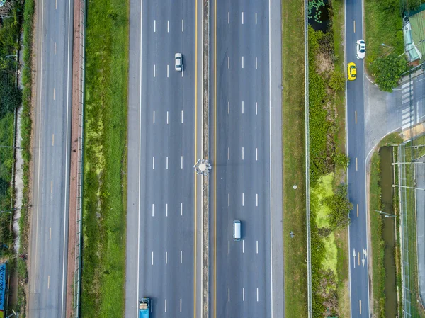 Vista aérea de la autopista en Bangkok, Tailandia — Foto de Stock
