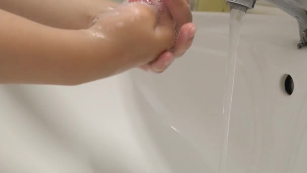 Lavarsi Mani Con Sapone Salute — Video Stock