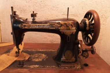 Antika makine dikiş makinesi antika antika geri-