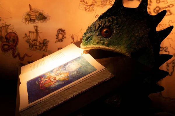 Peri ejderha ve kitap fantezi sihirli çizgi film