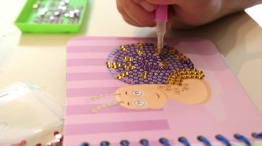 Diyamantlı resim sanat simleri dekorasyonu