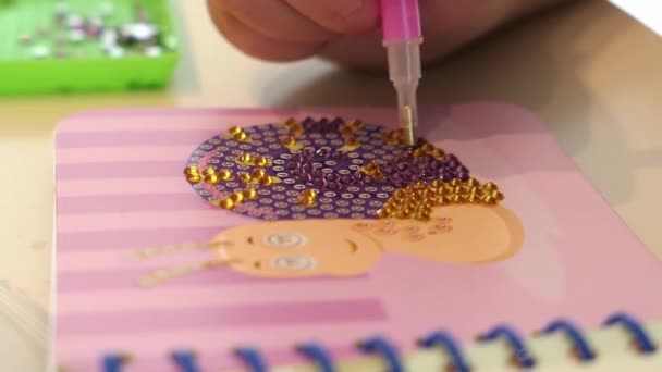 Peinture Avec Diamants Art Paillettes Décoration — Video