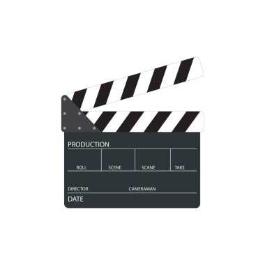 Film alkış tahtası vektör çizimi. Film alkış tahtası vektör illüstrasyon tasarımı.