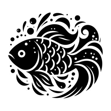 balık siluetleri simge simgesi seti