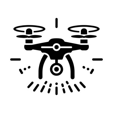 Drone siluet vektör simgesi