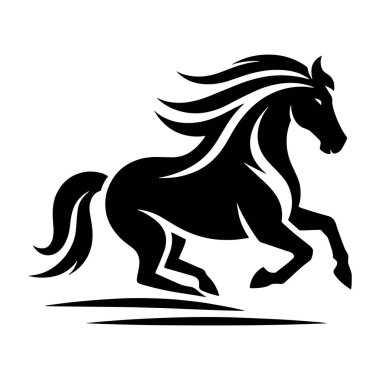 at vektörü siluet simgesi seti