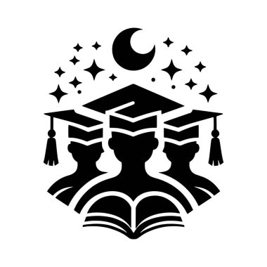 Mezuniyet şapkası simgesi seti. Mezuniyet şapkası..
