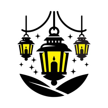 Klasik asılı ışık vektör silüeti çizimi.