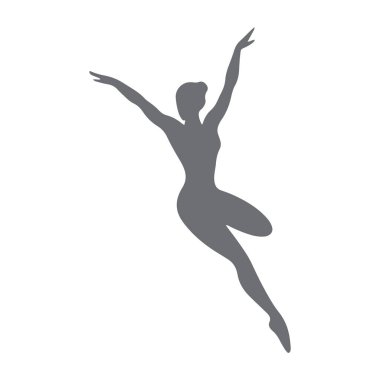 Jimnastik kadın siluet vektör çizimi seti