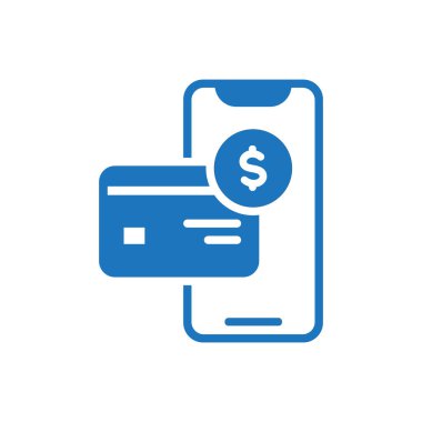 Mobil Ödeme Düz Mavi Simge. Mobil Ödeme Düz Mavi Simge.