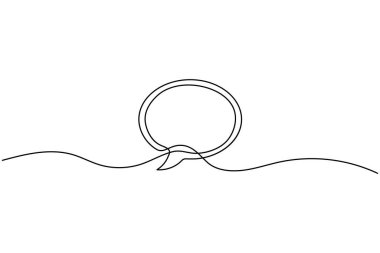 Konuşma Baloncuğu Beyaz arkaplan ile bir satır aralıksız