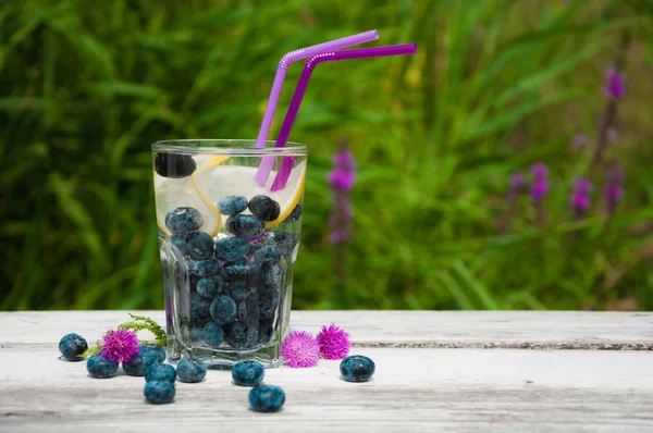 Blueberry wody lemon — Zdjęcie stockowe