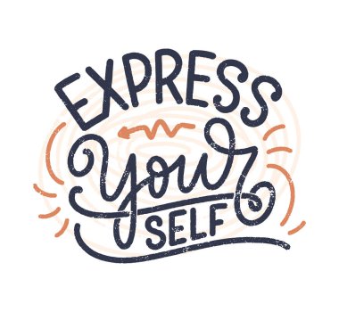 Slogan yazarken kendin ol. Blog, poster ve baskı tasarımı için komik bir alıntı. Bencillikle ilgili modern yazı. Vektör illüstrasyonu