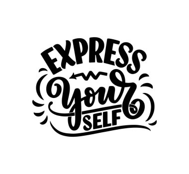 Slogan yazarken kendin ol. Blog, poster ve baskı tasarımı için komik bir alıntı. Bencillikle ilgili modern yazı. Vektör illüstrasyonu