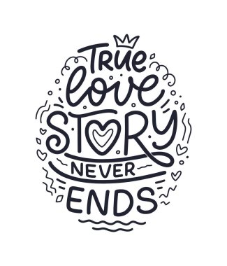 Kaligrafi tarzında aşk hakkında slogan yazan bir kart. Vektör soyut harf kompozisyonu. Baskı için moda grafik tasarımı. Motivasyon posteri. Sevgililer Günü için alıntı.