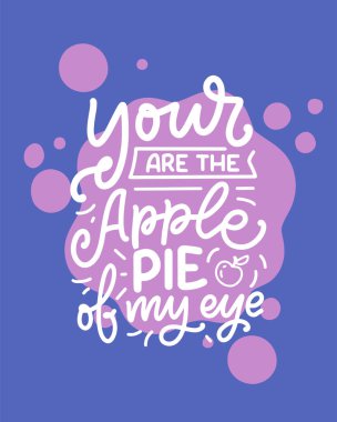 Komik bir söz, kafe ya da pastane baskısı için ilham verici bir alıntı. Komik fırça el yazısı. Elle çizilmiş tatlı harfi sloganı. Vektör illüstrasyonu