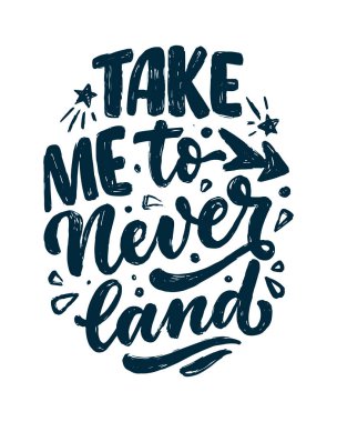 Çocuk odası için modern el yazısı tarzında el yazması harfler. Gömlek baskıları ve iç posterler için slogan. Vektör illüstrasyonu