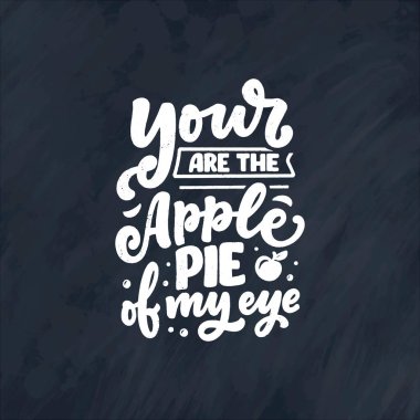 Komik bir söz, kafe ya da pastane baskısı için ilham verici bir alıntı. Komik fırça el yazısı. Elle çizilmiş tatlı harfi sloganı. Vektör illüstrasyonu