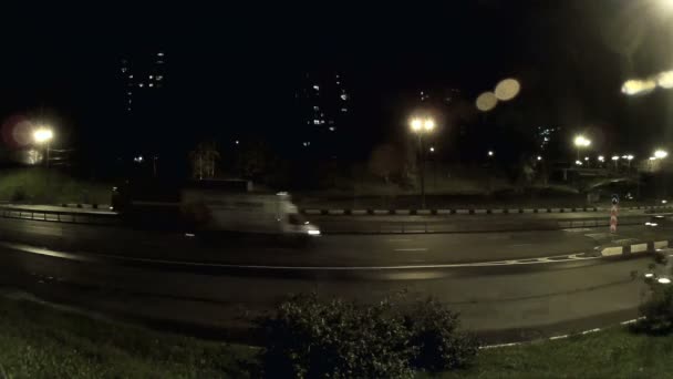 Noční město téma záběry. — Stock video