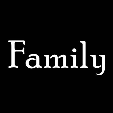 Family Word Art on Black Background. Roots of Love, Branches of Life