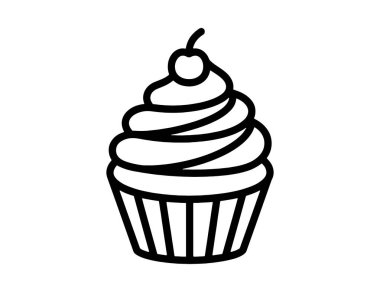 Cupcake Ana Hattı: 124; Tatlı İkon Pastanesi: Clipart 1244. tatlı ikon