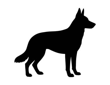 Hayvan ve Koruma Hayvan Tasarımı için Alman Çoban Köpeği Vektör Simgesi