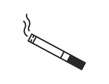 Sigara Simgesi Vektörü Tütün İçme Nikotin Sembolü