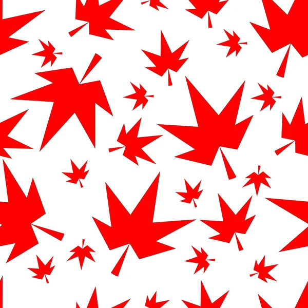 Autumn fall maple leaves seamless pattern background — Stock Vector