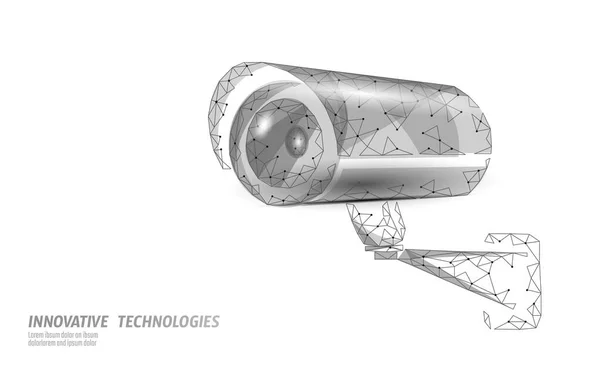 Kamera cyfrowa kontroli prywatności CCTV. Nagranie z monitoringu zagrożeń. Ilustracja wektora ostrzegania o prywatności sprzętu — Wektor stockowy