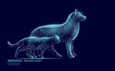 Köpek ve kedi silueti akıllı telefon. Veterinerlik sağlık tedavisi. Klinik çevrimiçi doktor veteriner merkezi analizi. Logo mobil uygulama şablon tıp vektör çizimi